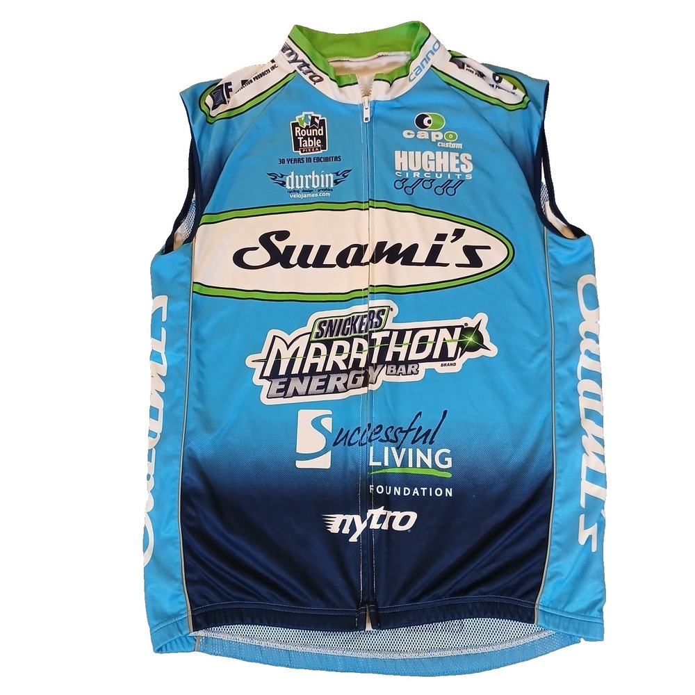 Capo Forma Custom Swami's Cycling Club Snickers Marathon Bike Jersey Full Zip L